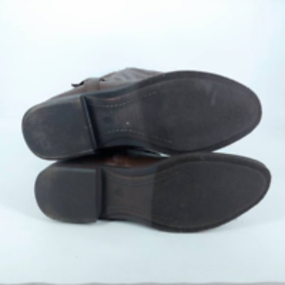 Lane Bryant Womens Riding Boots Brown Knee High Low Heels Side Zip Up Buckle 9 W - Picture 5 of 12